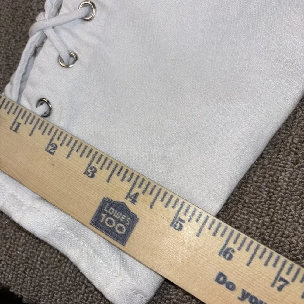 True Religion Lace Up Sides Jeans Men’s White Skinny Clean 34x26